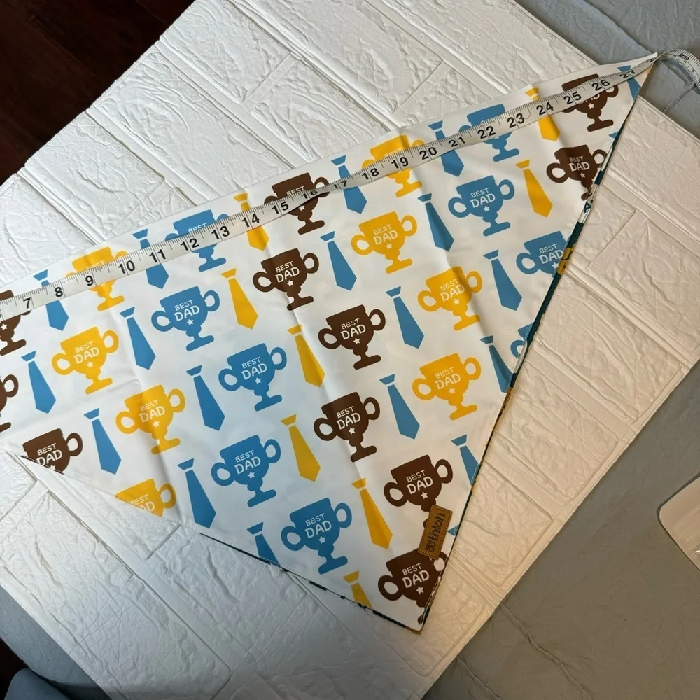 NEW Dog Triangle Bandanas 2 Pack “I Love My Dad” Size Large